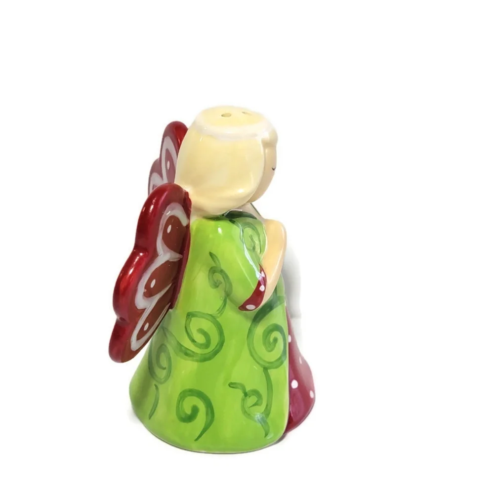 Christmas Angel Salt and Pepper Shakers Hand Painted by Burton & Burton Set